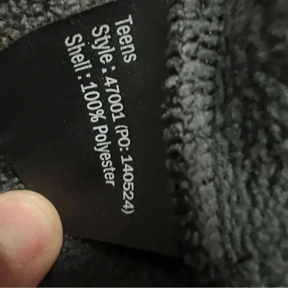 Obermeyer Ski Snowboarding Hoodie Sweatshirt 47001 Black Boy Sz Small Full Zip - Picture 10 of 16